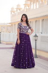 KA 1095 Faux Blooming Embroidery Gown Wholesale Shop In Surat
